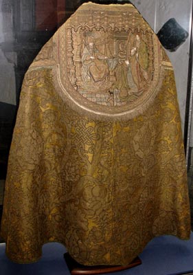 15. Jahrhundert, bestickter Glockenmantel, St. Baaf's Cathedral, Ghent, Belgium 15. Jahrhundert, bestickter Glockenmantel, St. Baaf's Cathedral, Ghent, Belgium